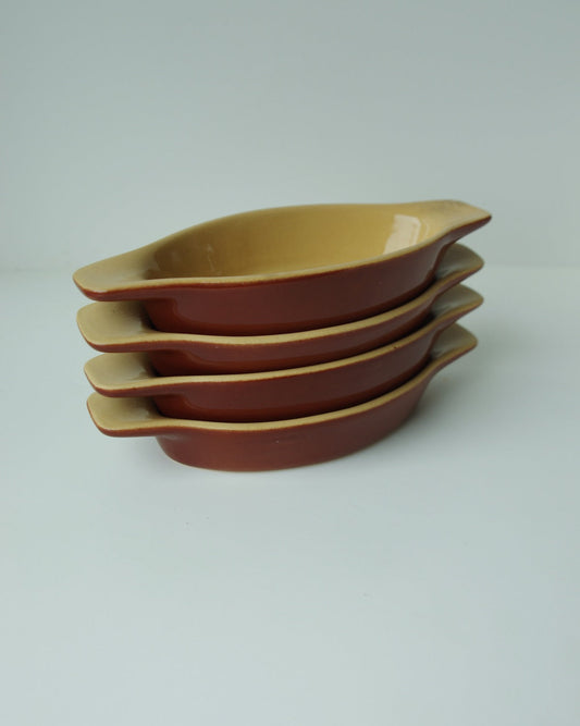 Poterie Renault Handled Oval Dish (0.30 L) White