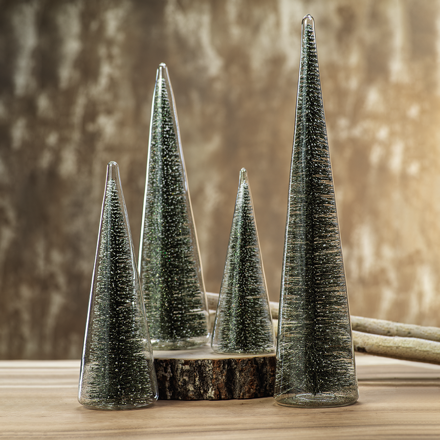 Modern Tree with Green Glitter, XL