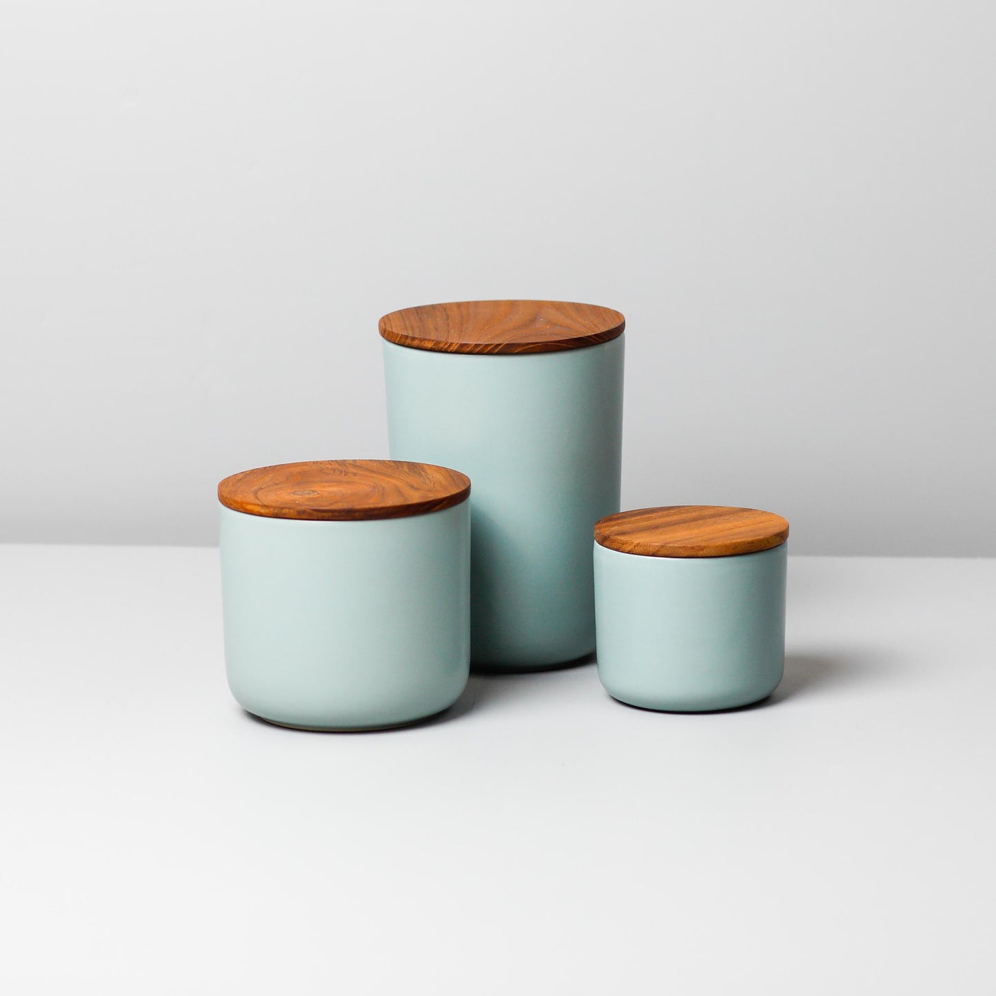 Brampton Stoneware Large Canister, Seaglass