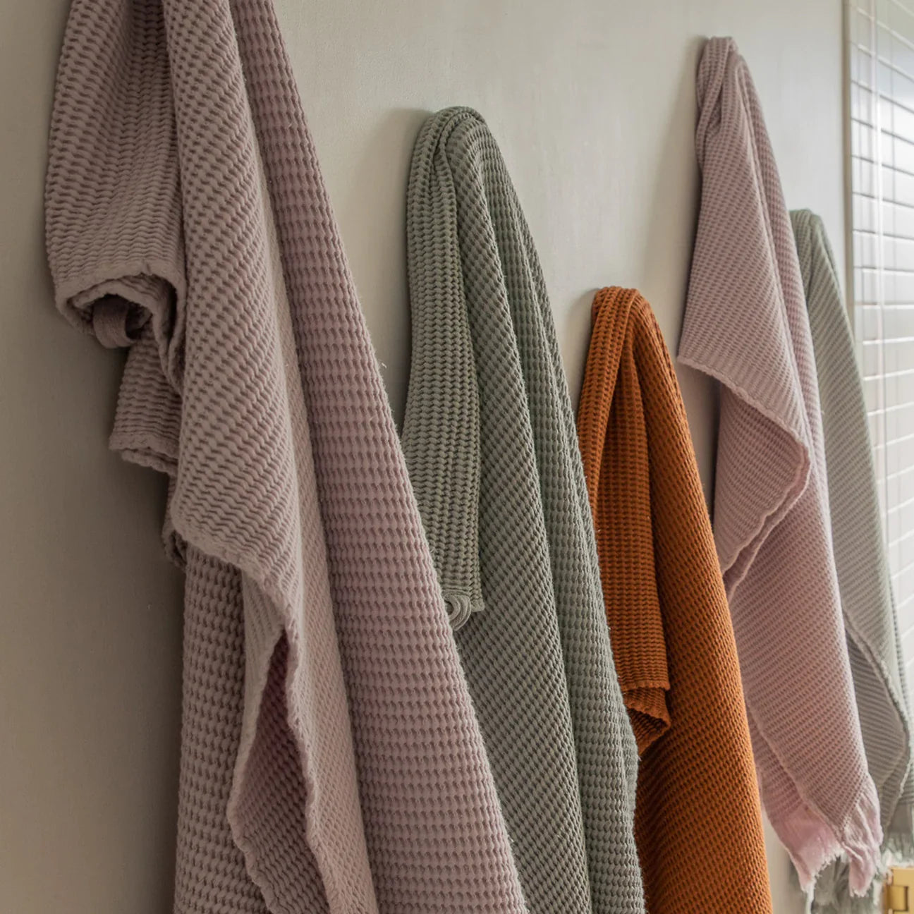 Ella Waffle Hand Towel, Sage