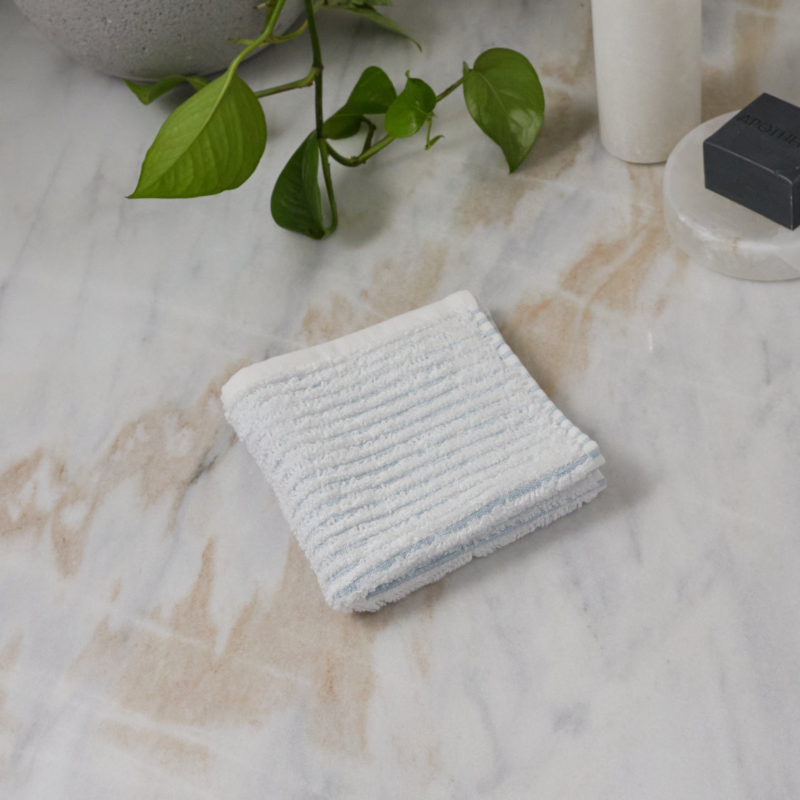 Sullivan Washcloth, Sterling Blue