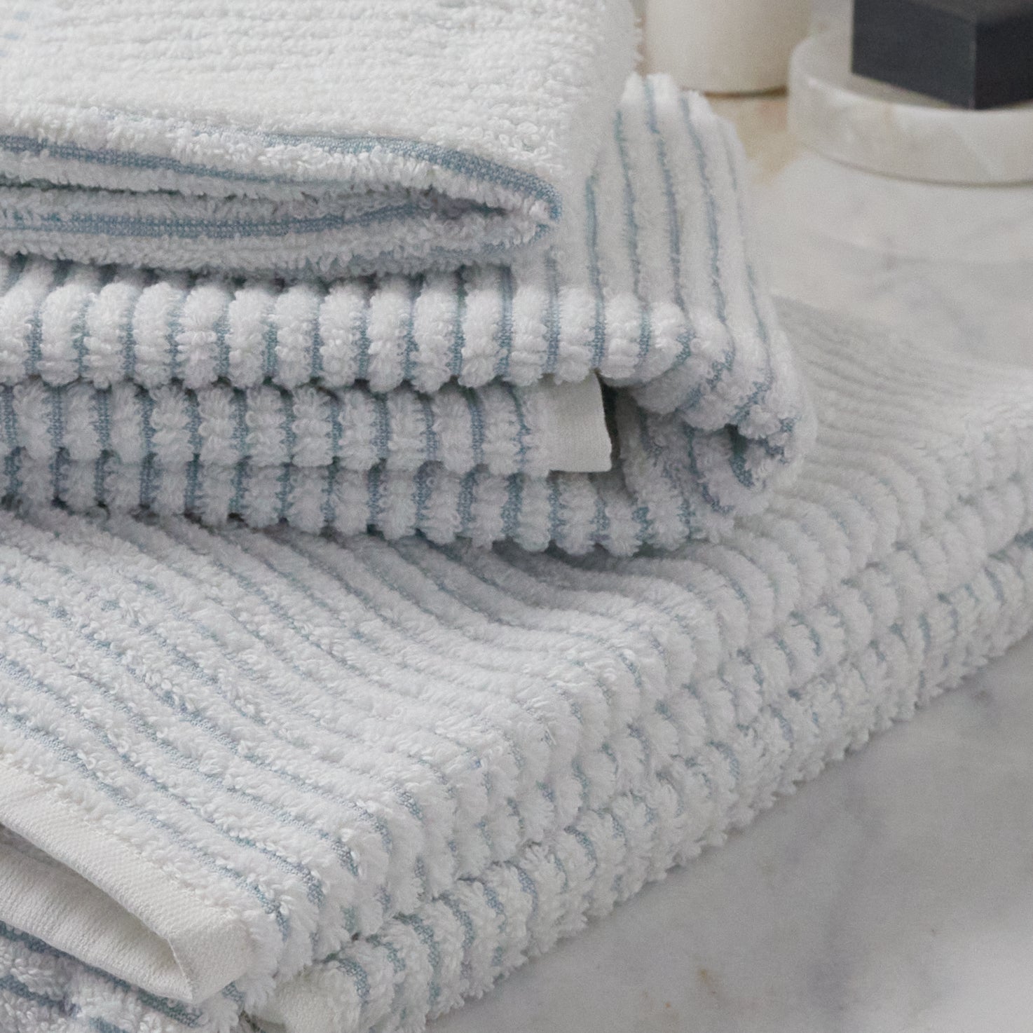 Sullivan Washcloth, Sterling Blue