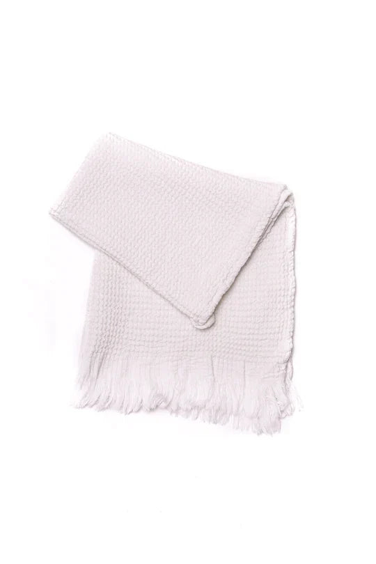 Ella Waffle Hand Towel, White