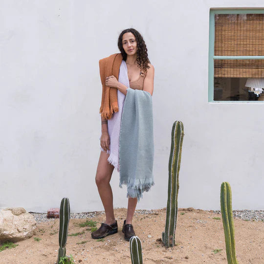 Ella Waffle Bath Towel, Sage