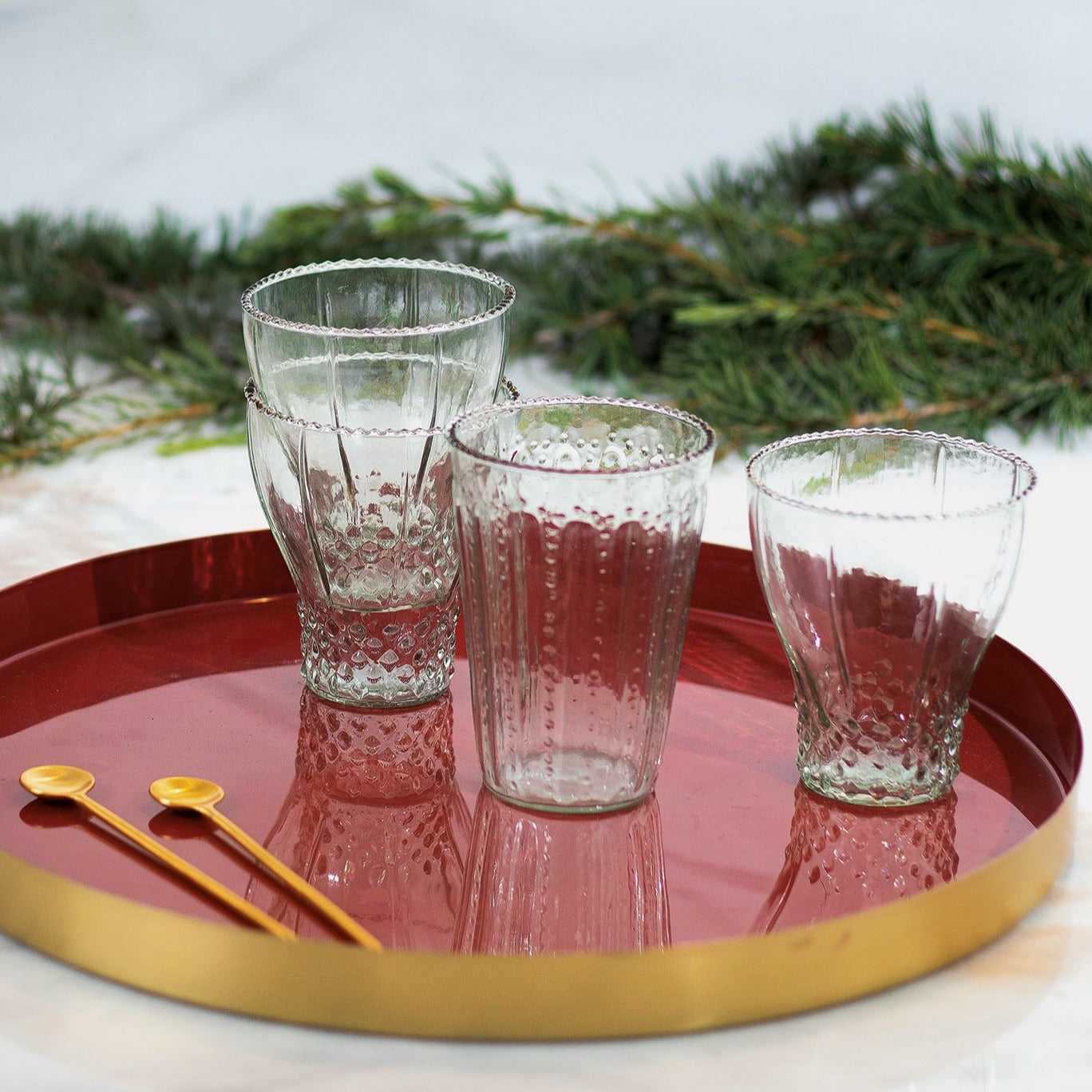 Ruffle Bell Glass, Set of 4