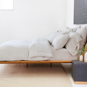 Parker Linen Queen Duvet Set, Flax