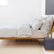 Parker Linen King Duvet Set, Flax