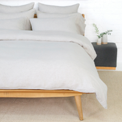 Parker Linen Queen Duvet Set, Flax