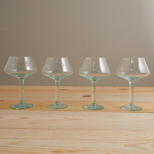 Premium Recycled Margarita Glass, Set of 4