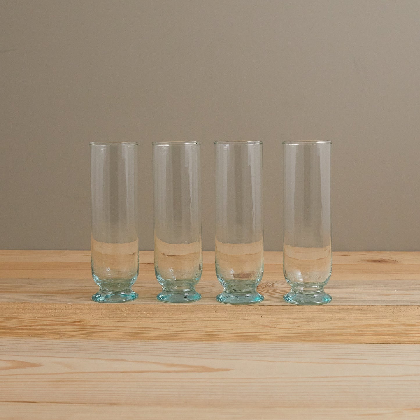 Recycled Glass Footed Champagne