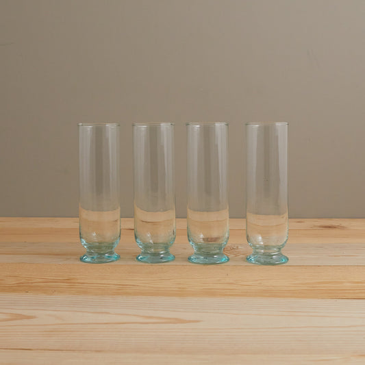 Recycled Glass Footed Champagne