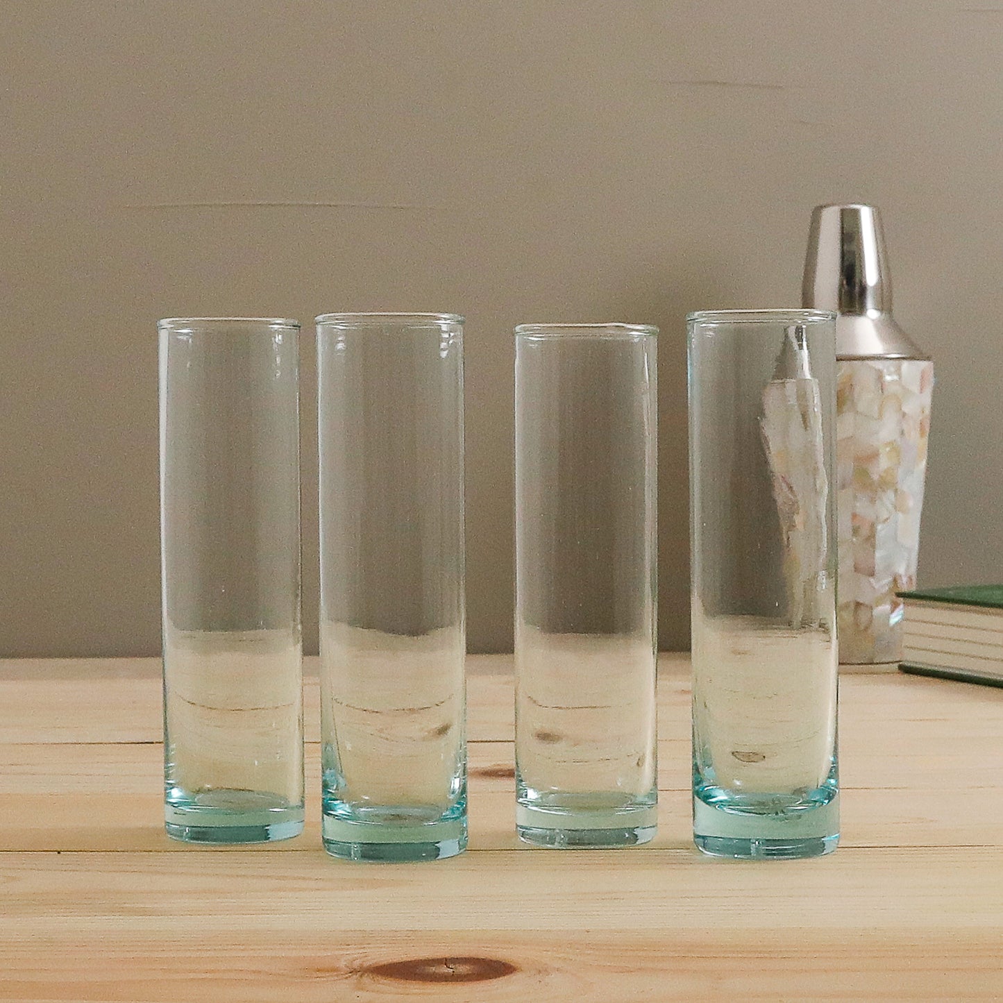 Premium Recycled Stemless Champagne Flute, Set of 4