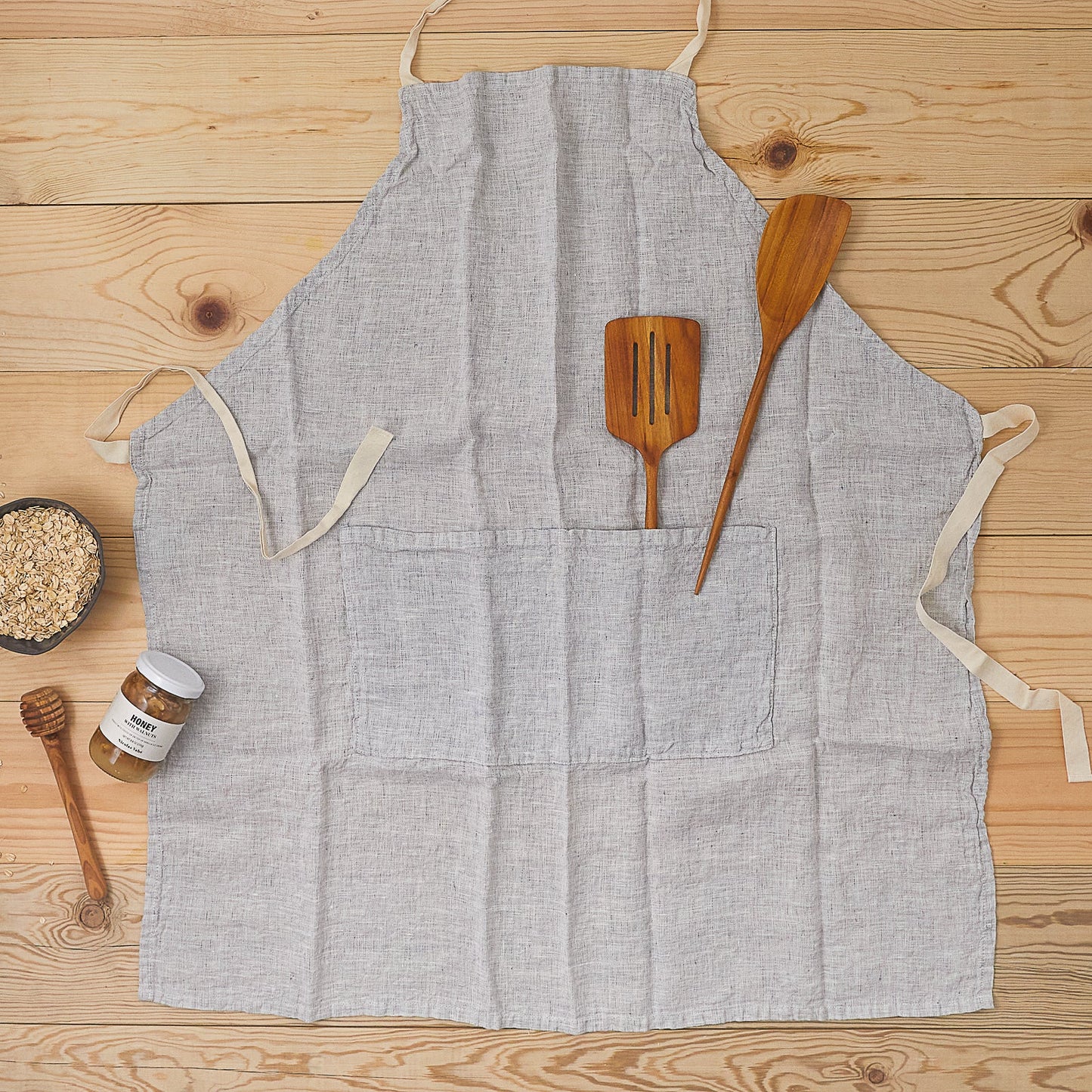 Carmela Kitchen Apron, Light Blue