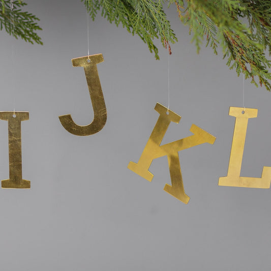 Gold Letter Ornament, L