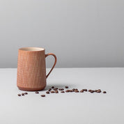 Rust Crosshatch Mug, Set of 4