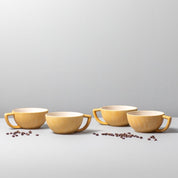 Marigold Crosshatch Latte Mug, Set of 4