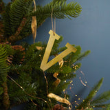Gold Letter Ornament, V