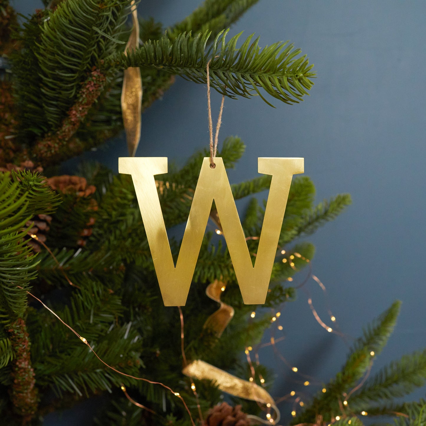 Gold Letter Ornament, W