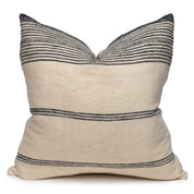 Joey Square Pillow, Ivory & Black