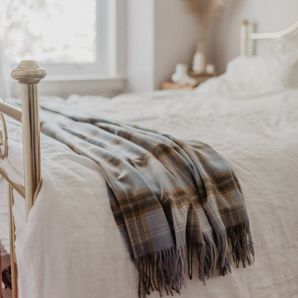 Lambswool Blanket in Coastal Heritage Check