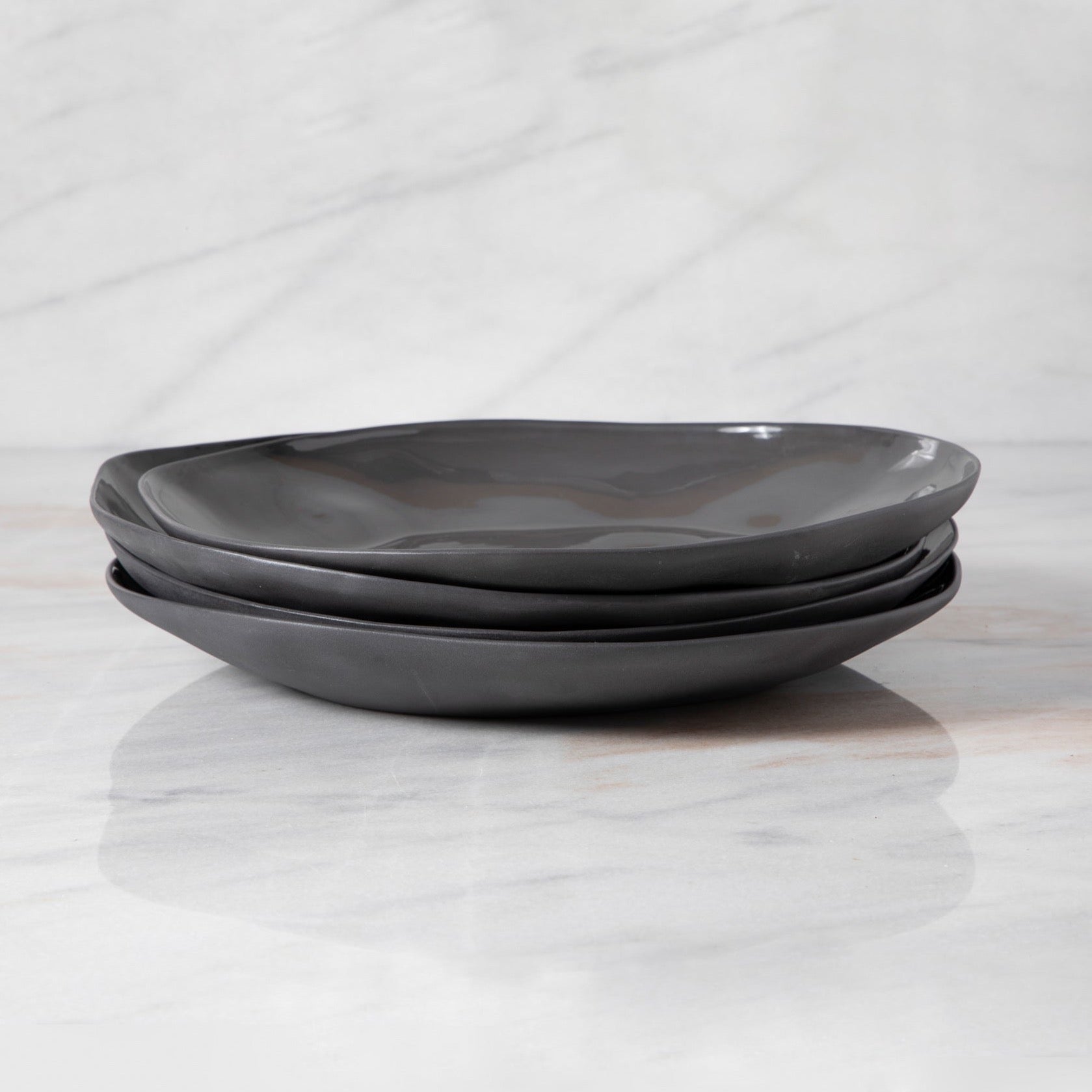 Tam Stoneware Dinner Plate, Slate, Set of 4