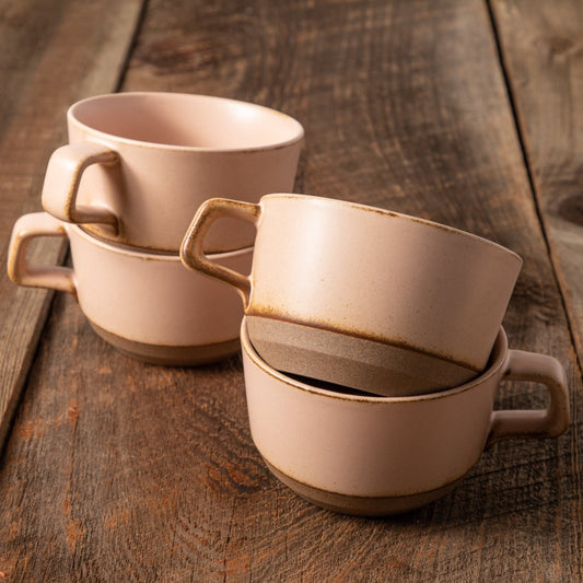 Naoshima Mug, Pink, Set of 4