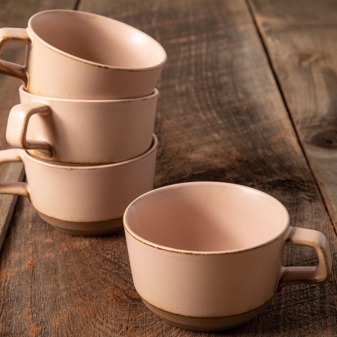 Naoshima Mug, Pink, Set of 4