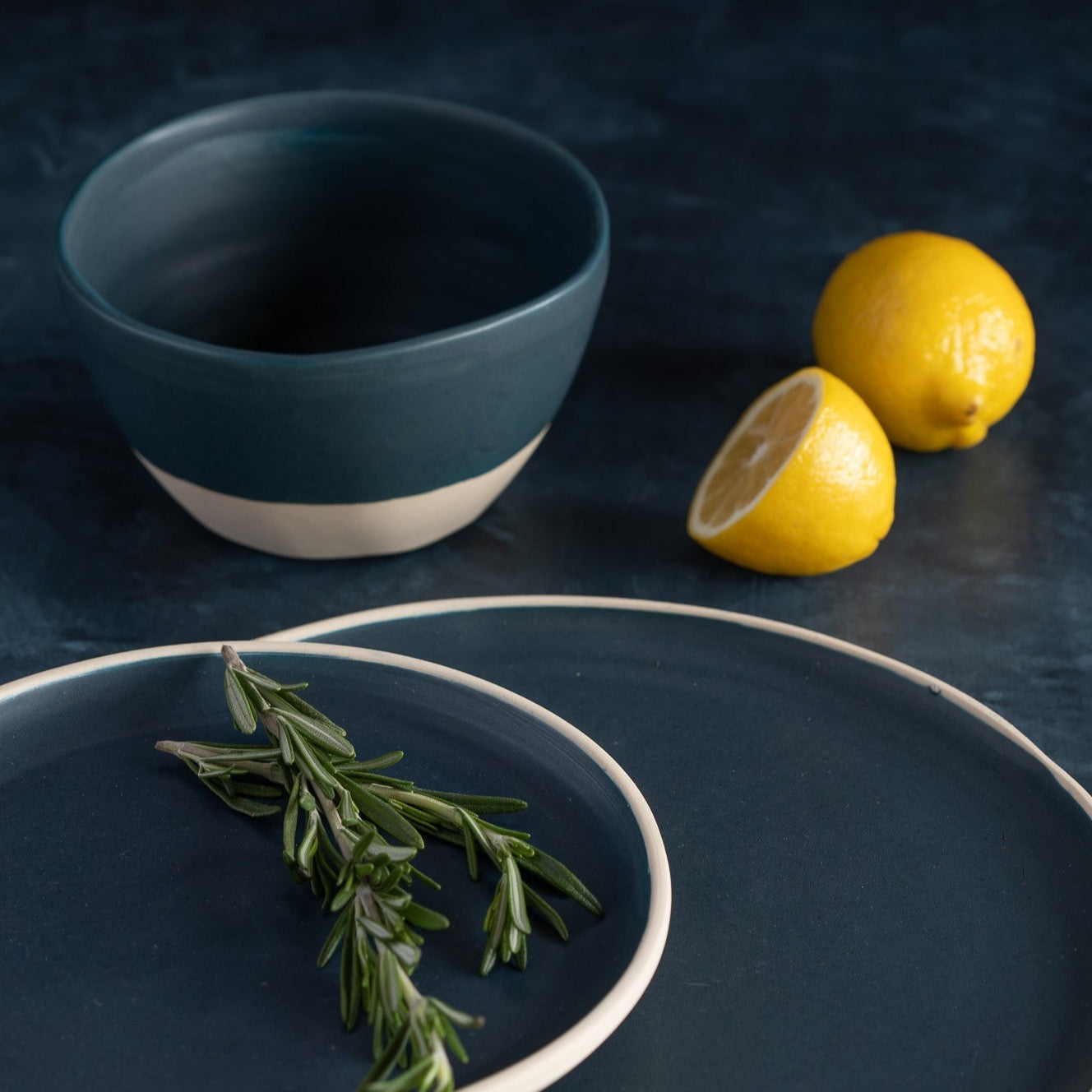 Treves Soup/Cereal Bowl, Navy