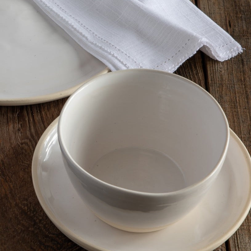 Treves Soup/Cereal Bowl, White, Set of 4