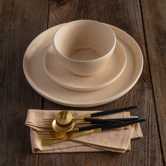 Treves Side Plate, Speckled Nude, Set of 4