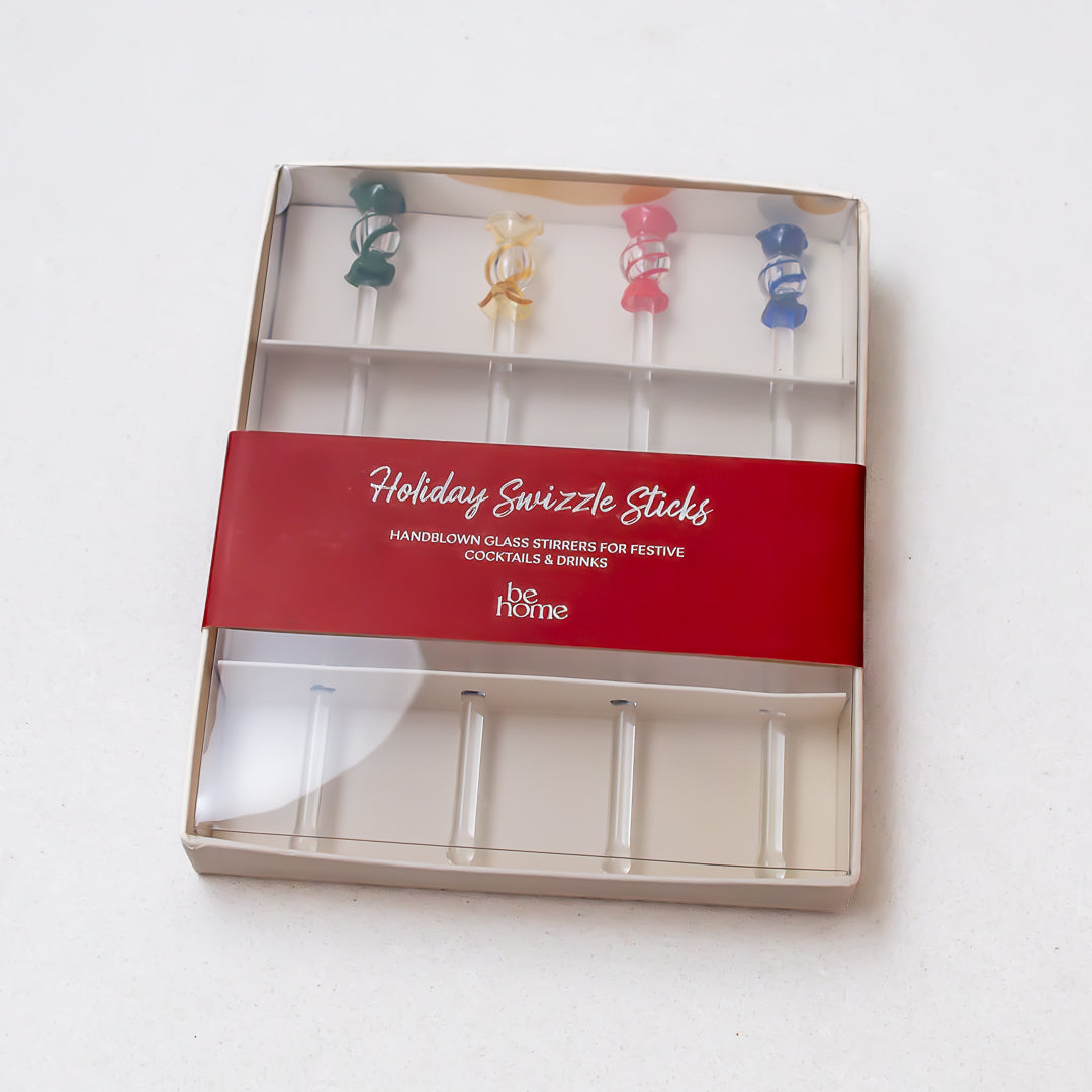 Peppermint Candy Swizzle Sticks, Set of 4