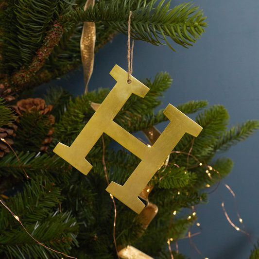 Gold Letter Ornament, H