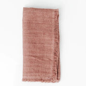 Stone Washed Linen Dinner Napkins, Rose, Set of 4