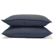 Parker Linen Queen Duvet Set, Navy