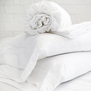 Belgian Linen King Sheet Set, White