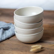 Pacifica Soup/Cereal Bowl, Vanilla, Set of 6