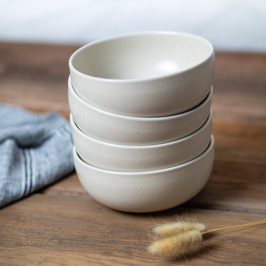 Pacifica Soup/Cereal Bowl, Vanilla, Set of 6