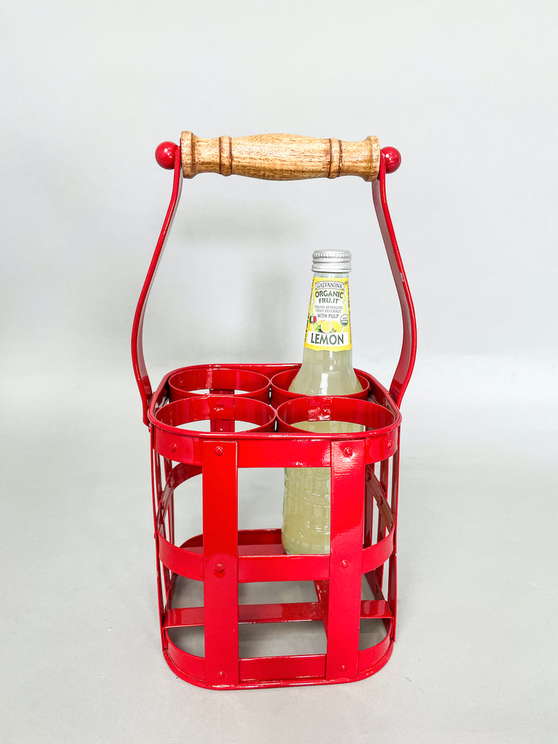 Picnic Drink Caddy in Red Small