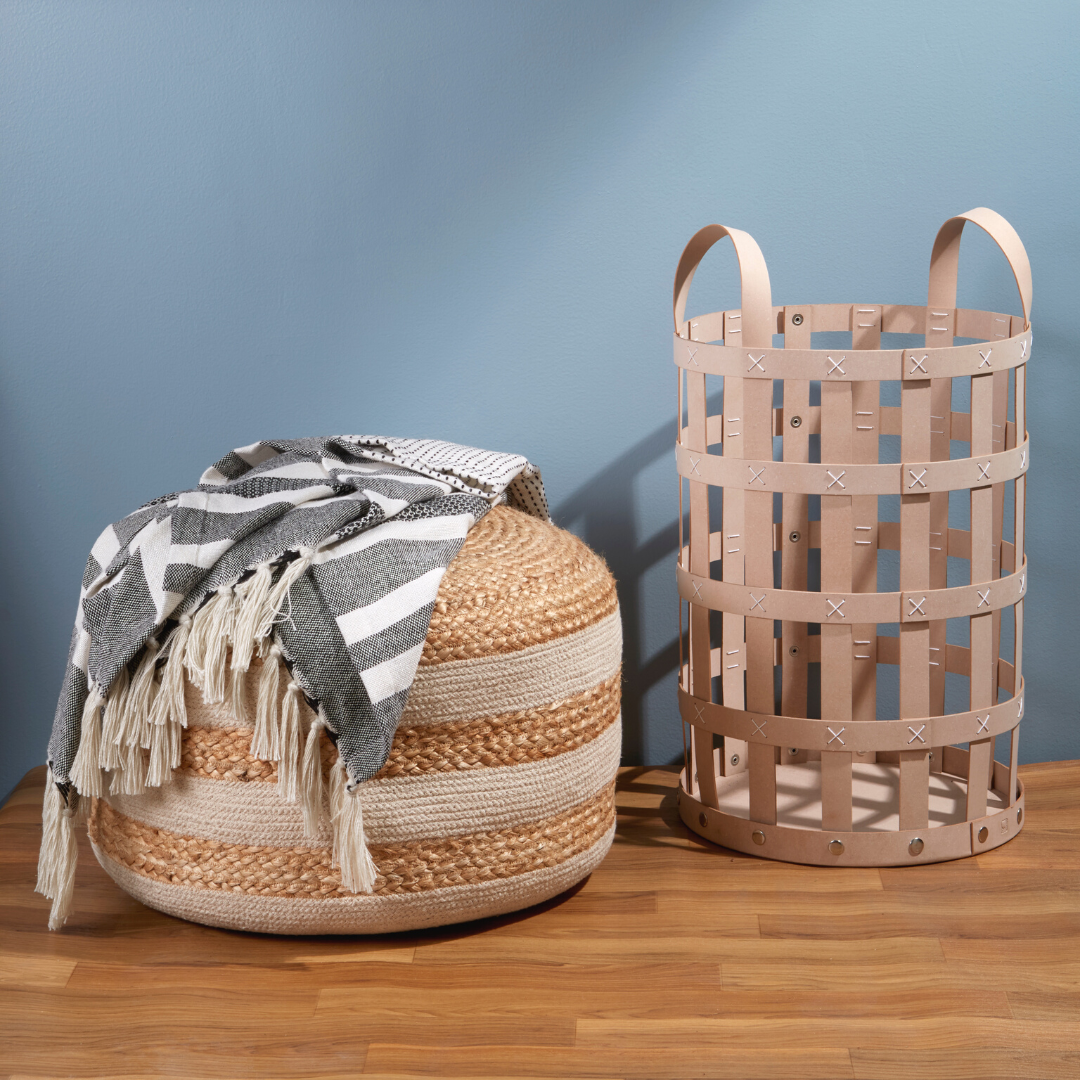 Pali Recycled Leather Everything Basket