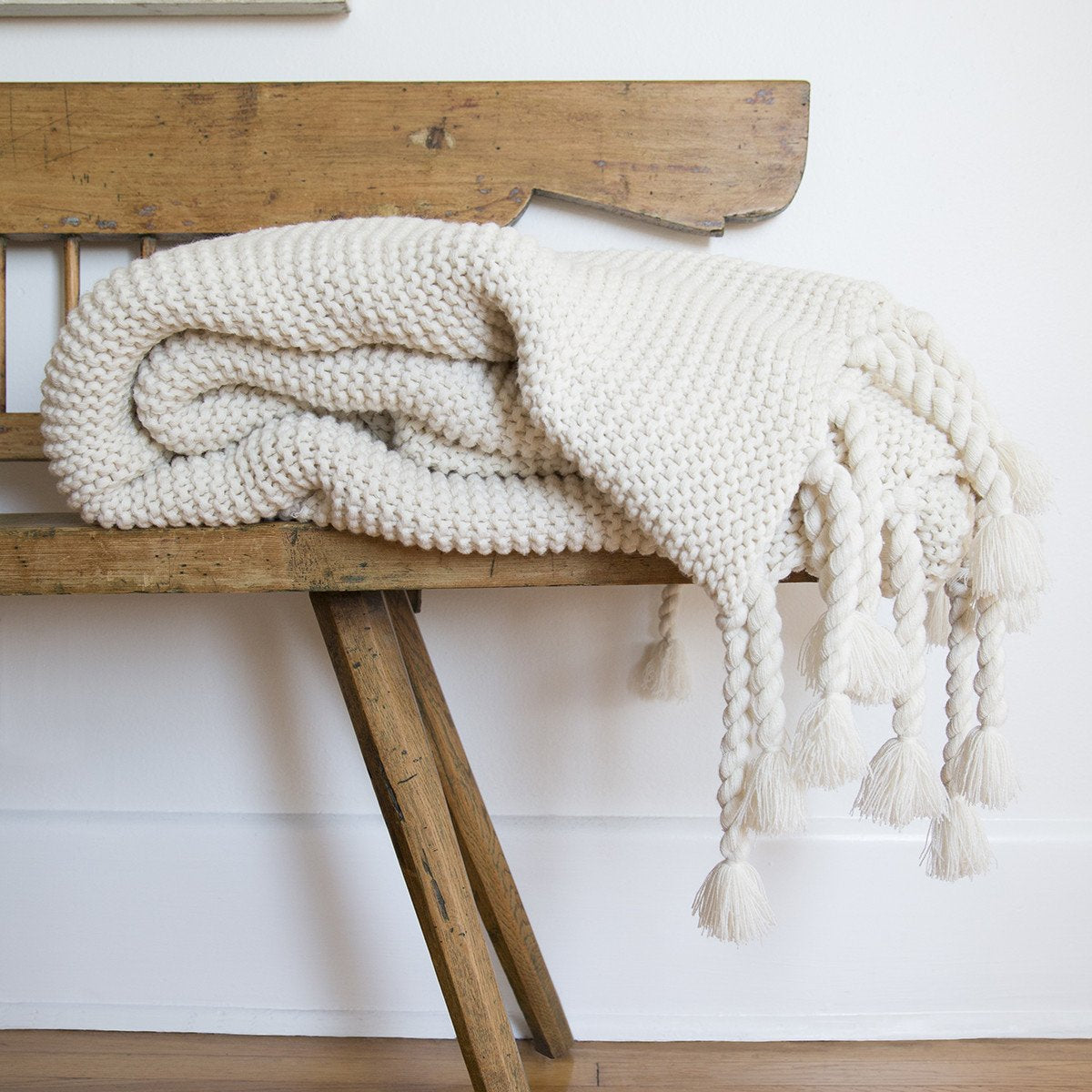 Trestles Oversized Throw, Antique White