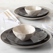 Tam Stoneware Dinner Plate, Sterling, Set of 4
