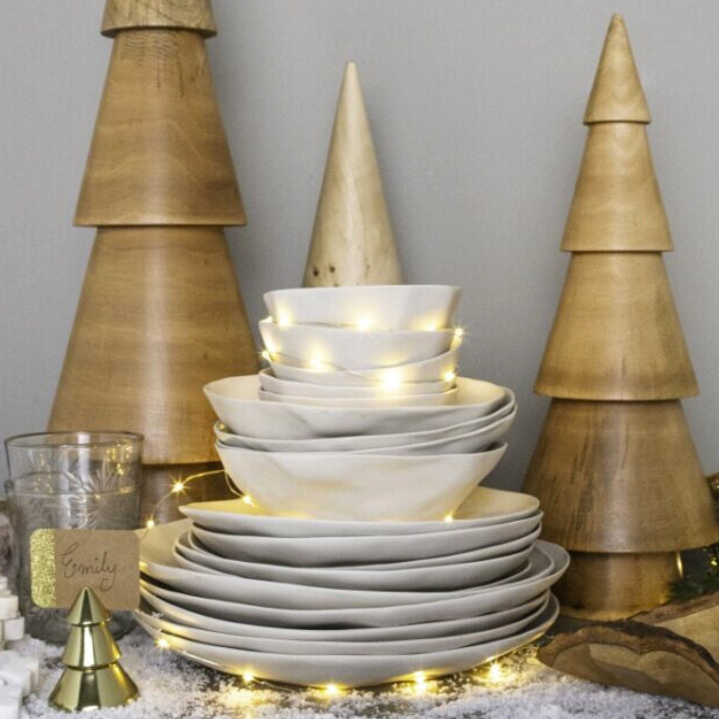 Tam Stoneware Dessert Bowl, Pearl