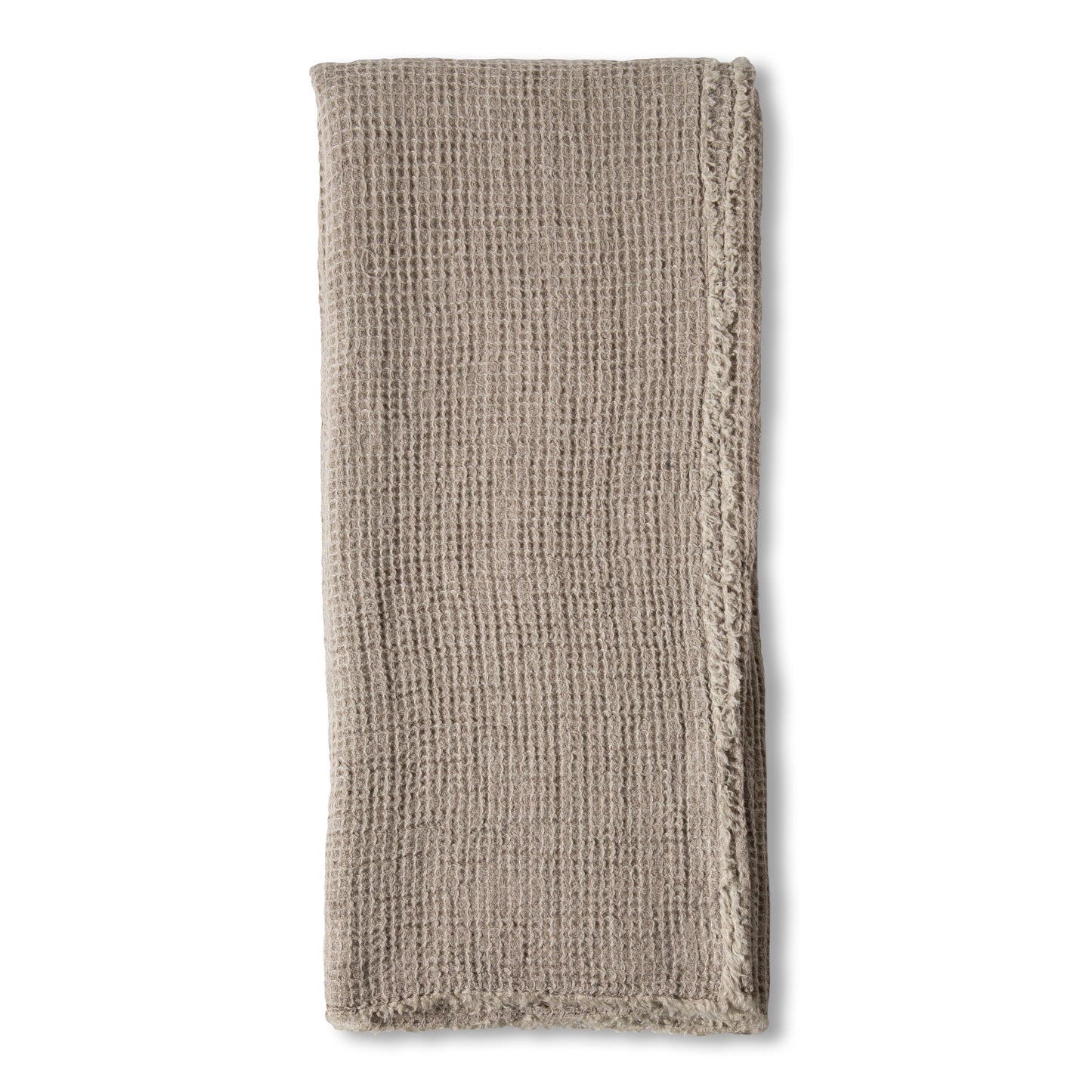 Venice Oversized Waffle Throw, Taupe