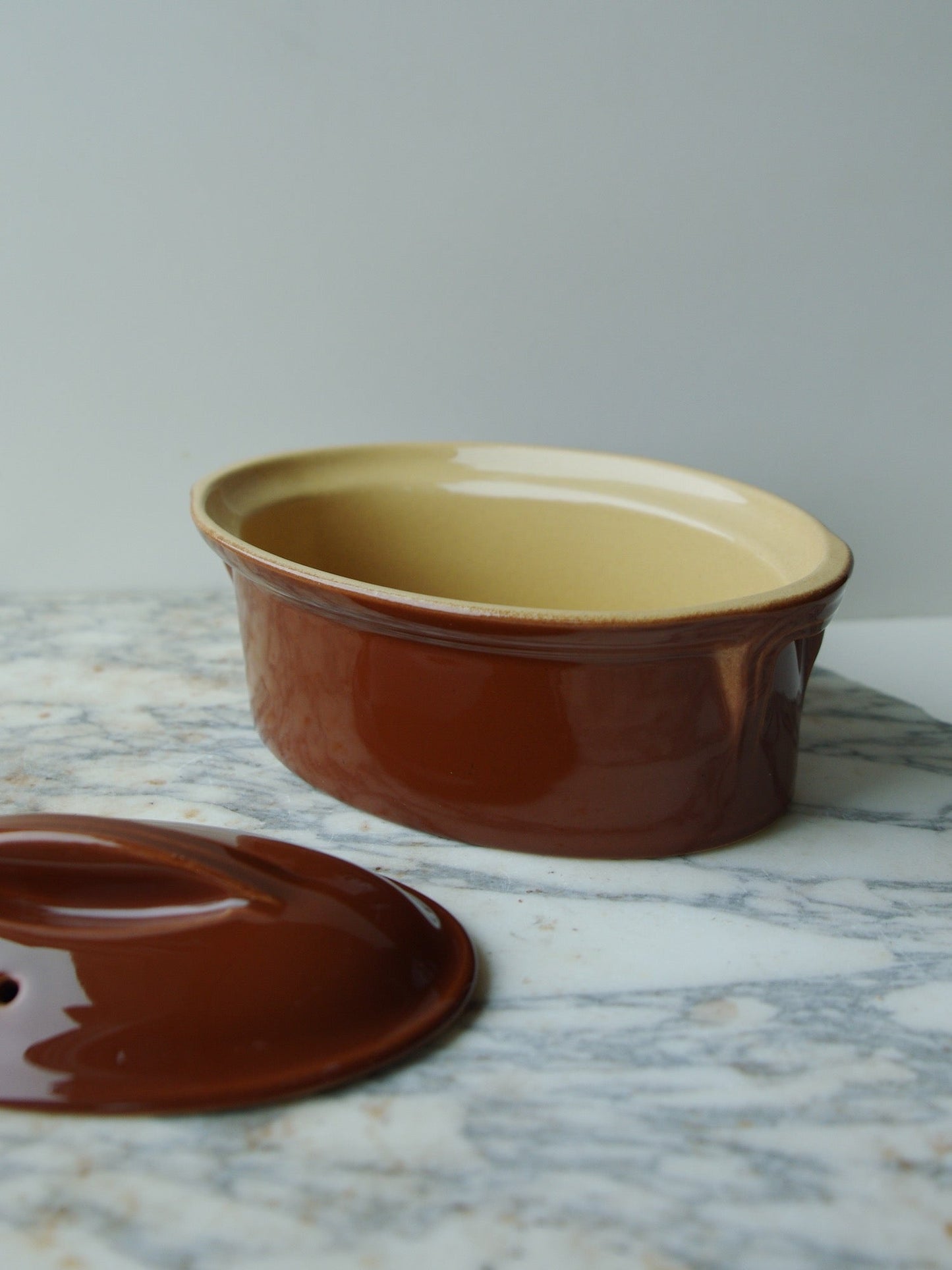 Poterie Renault Oval Baking Dish - Medium (0.80 L) - Brown