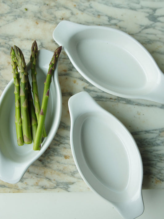 Poterie Renault Handled Oval Dish (0.30 L) White