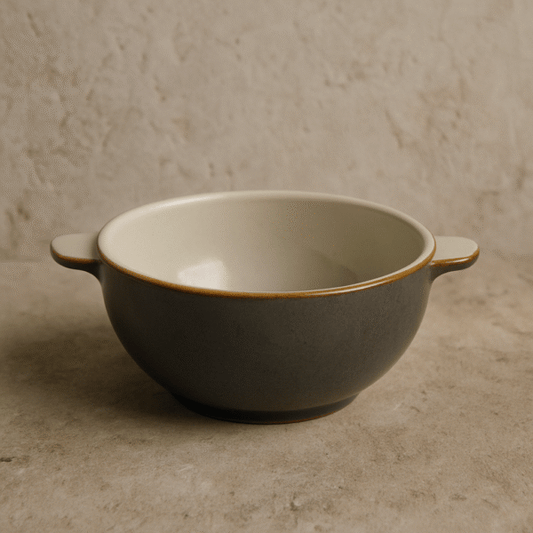 Poterie Renault Small Handled Bowl- (0.25 L) Brown