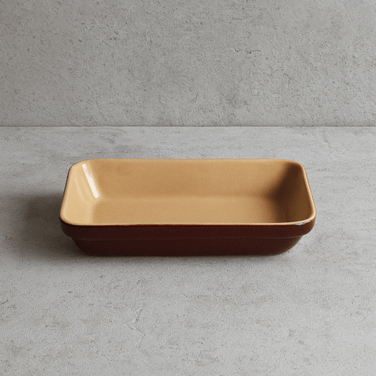 Poterie Renault Rectangular Plate - Large (1.5 L) - Brown