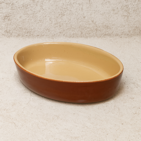 Poterie Renault Oval Dish - Small (0.25 L) - Brown