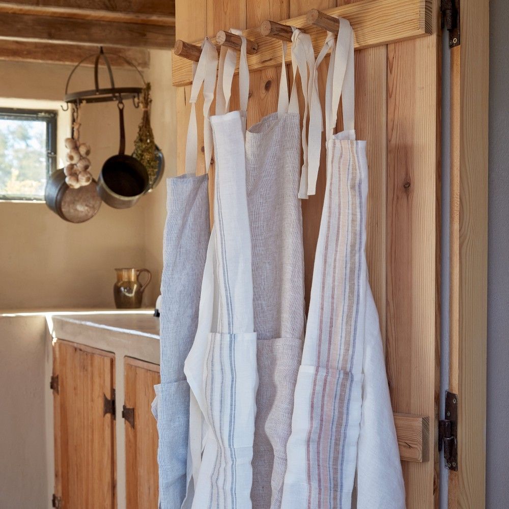 Carmela Kitchen Apron, Light Blue