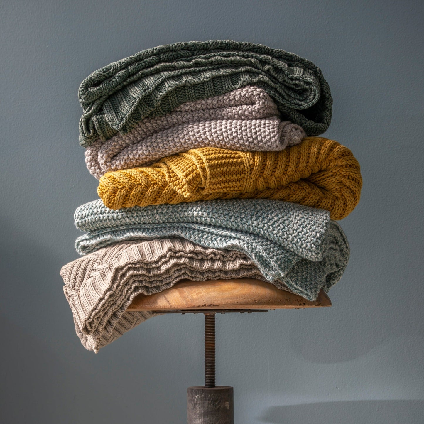 Belmont Marled Throw, Summer Blue